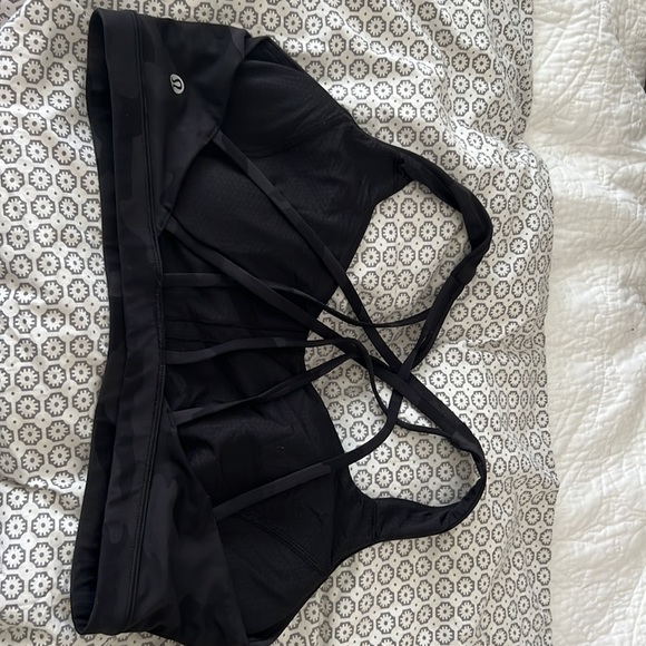 Lulu lemon sports bra size 16 camouflage black and grey - Picture 2 of 4